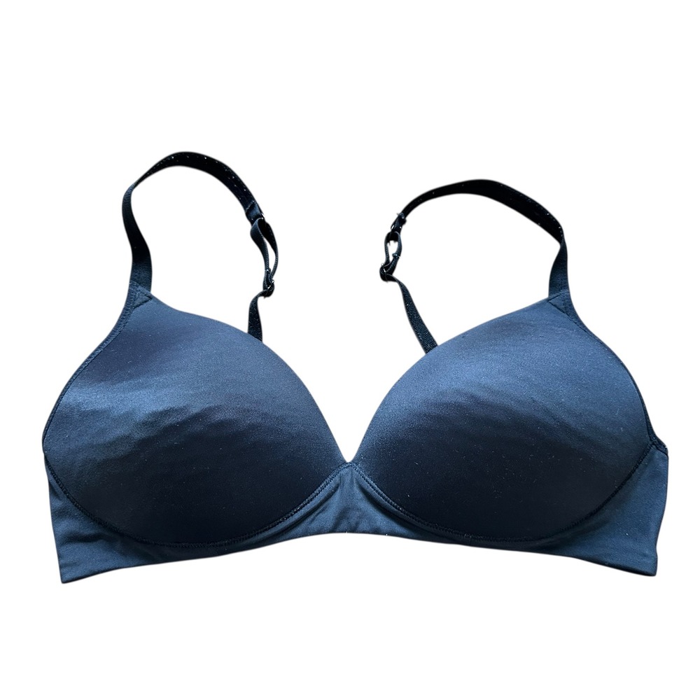 Warner's Black Full Coverage T-Shirt Bra Adjustable Straps Comfort Support 34C